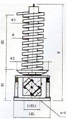 ZC垂直振動(dòng)輸送機(jī)外形尺寸